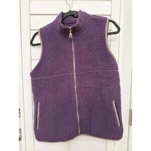 Life is Good purple Sherpa full Zip‎ vest size small